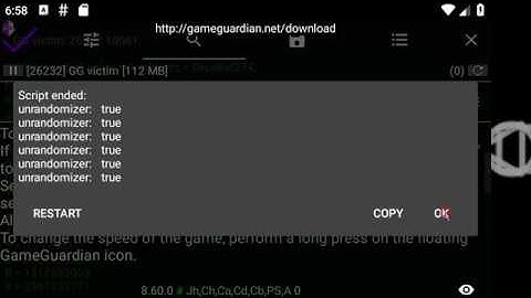 Sample script with unrandomizer - GameGuardian