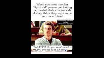 When another spiritual person thinks they want to be ur new friend & has yet to heal their shadows🧿