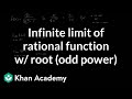 Limits at infinity of quotients with square roots (odd power) | AP Calculus AB | Khan Academy