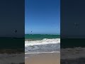 Kite flotilla dance in a beautiful day on the beach in Cabarete DR.