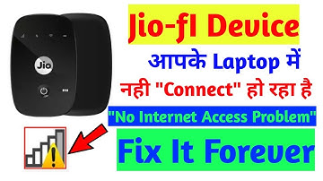 JioFI Device No Internet access Problem || Not Connected with your Laptop