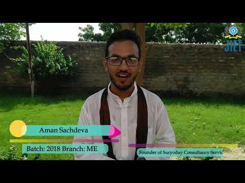 JIET Alumni | Student Speaks | Aman Sachdeva | BEST INSTITUTE IN JODHPUR