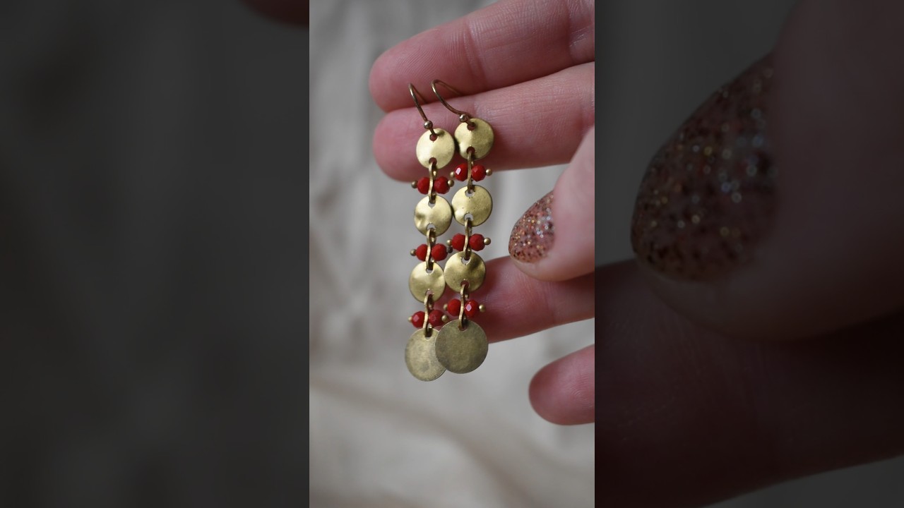 Doom earrings ♦️✨ From my I'd Follow Zagreus collection, and inspired by Ares.