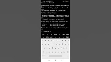Crea File di testo in Termux - Comando Touch