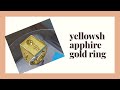 Yellow shapphire stone gold ring | shanku chakra design gold ring | Handmade Design