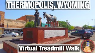 City Walks - Thermopolis Wyoming Downtown Virtual Treadmill Walking Tour in 4K