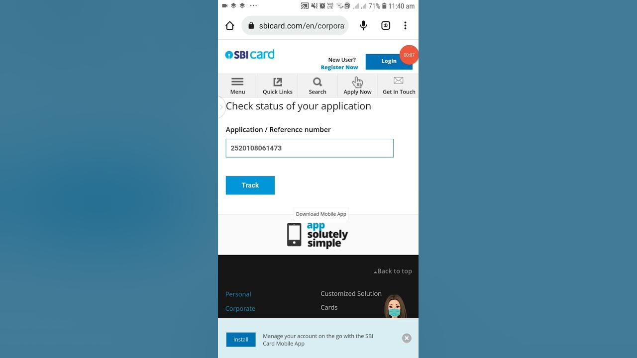 Sbi Credit Card Applications Status Check #shorts #viral #ytshorts How to check Sbi Card Status