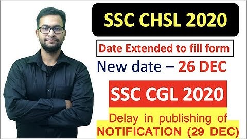 SSC CGL 2020 and SSC CHSL 2020 date Extended| Official Notice