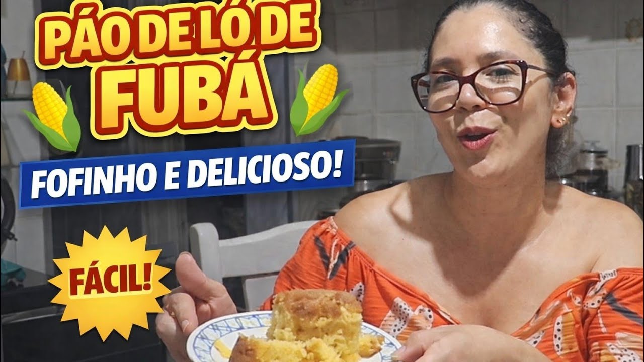 O jeito mais FÁCIL e RÁPIDO de preparar bolo bem fofinho de fubá 😍