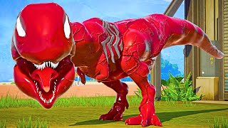 Carnage vs Marvel Superhero Dinosaurs | Spiderman, Deadpool, Hulk, Iron Man Dinosaur Epic Battle