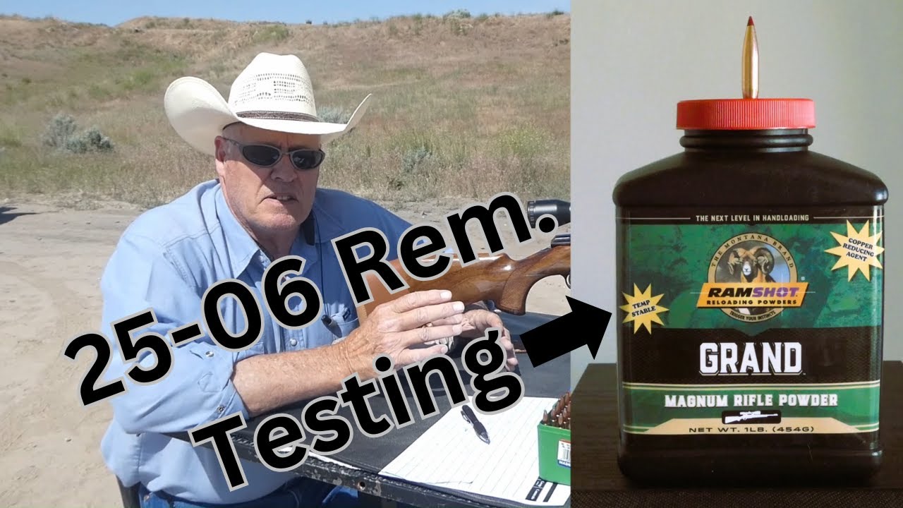25-06 Rem. Testing New Ramshot Grand Powder with 100-110gn Projectiles.