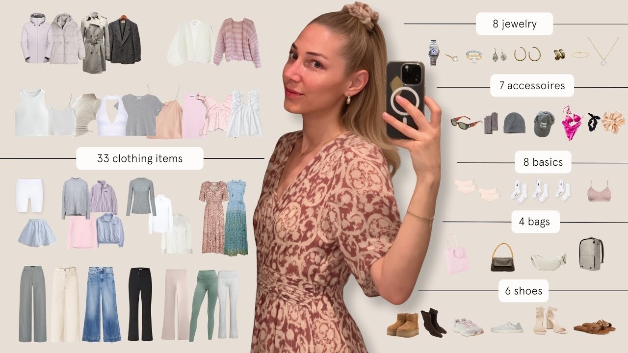 Everything I Own: Minimalist Wardrobe (33 Clothing Items • 66 Total)