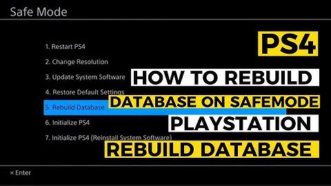 How To Rebuild DataBase On PLAYSTATION 4 Follow Some Easy Steps