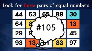 Find 3 pairs of equal numbers #105#brain #puzzle #dementia #quiz #mathstricks #mathematics #