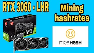 MSI RTX 3060 Ventus X3 OC (LHR) Mining at Nicehash