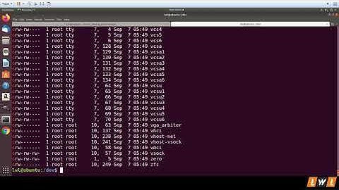 Find out character device block device in /dev