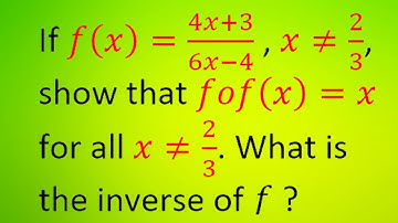 How to Prove fof(x) = x and Find the Inverse of f(x) | CUET 2024 | Class 12 Board Exam |