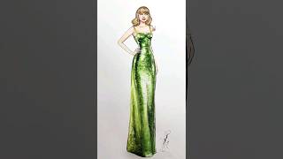 Taylor Swifts Den Globe Green Dress