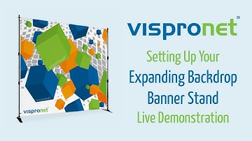 Expanding Backdrop Banner Stand Assembly - Step-and-Repeat Banners