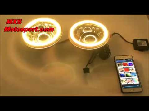 V891 Bluetooth Smart Phone Operated Daymaker Projector Headlight Mahindra Thar Jeep by Mxsmotosport