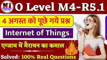O Level iot Paper Solution 4 aug 2024 | O Level iot m4r5 today paper | iot m4r5 4 aug paper