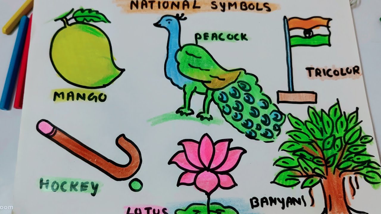 How to Draw and Color National Symbol of India,How To Teach Kids ...