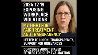 2024 12 19 Exposing Workplace Violations My Fight for Fair Treatment and Transparency