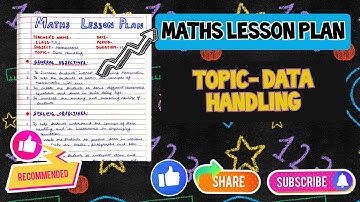 Mathematics Lesson plan on Data Handling| B.Ed lesson plan #viralvideo #mathslessonplan #lessonplan