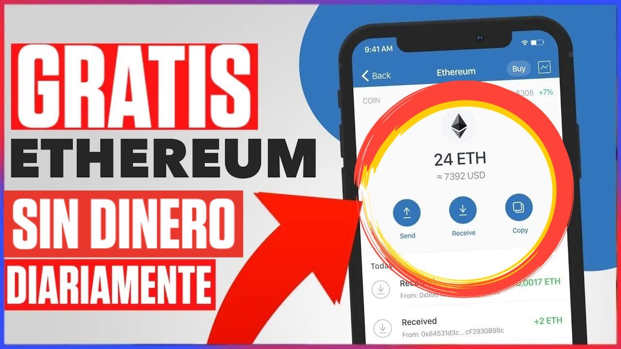 ETHEREUM GRATIS con PAGO INSTANTÁNEO y SIN INVERTIR 2024 [Prueba de Pago]