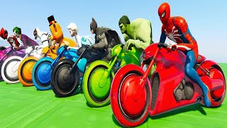 GTA V Mega Ramp On Bikes, Fighter Jets and Boats By Trevor and Friends Stunt Map Racing Challenge