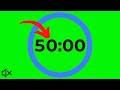 The Most Simplest 50 Minute Green Screen Countdown Timer - No sound