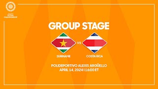 Suriname vs Costa Rica | 2024 Concacaf Futsal Championship