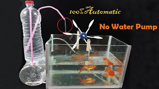 Free Energy - Make glass Aquarium with Automatic water pump without electricity