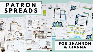 PLAN WITH ME | PATRON SPREADS FOR SHANNON & GIANNA | THE HAPPY PLANNER