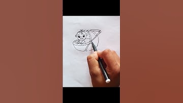 How to Draw Baby Stroller Drawing #shorts #youtube #artwithkajal