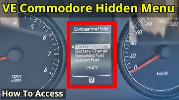 VE Commodore - Hidden Menu  (Coolant Temp, Battery Voltage, Throttle Position)