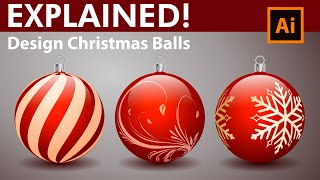 How To Design Decorative Christmas Balls Adobe Illustrator Tutorial Youtube