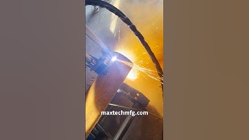 Máy cắt ống CNC (ống tròn) cắt bằng laser-plasma  #maxtechmfg #maycatong