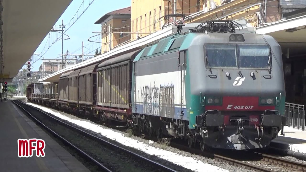 E405.017 per il NCL PISA CAMPALDO - LIVORNO CENTRALE di CARRI MERCI RIPARANDI transita a PISA C.LE.