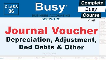 Journal Voucher in Busy - Bill Wise Bill Payment - Class-6 | Busy Tutorials