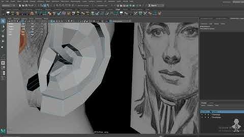 Modeling bust base mesh in Maya & Zbrush part 2