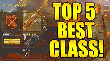 TOP 5 BEST CLASS SETUPS CALL OF DUTY WORLD WAR 2 BEST CLASSES FOR LOW LEVEL / HIGH LEVEL PLAYERS!