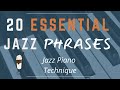20 essential jazz phrases  jazz piano technique book part iii