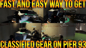 THE DIVISION | FAST AND EASY WAY TO GET CLASSIFIED GEAR IN RESISTANCE | FULL WALKTHROUGH PIER 93