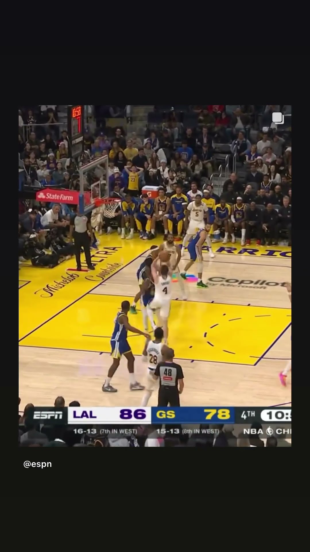 Tough falling away #hoodnews #daltonknecht #lakers #basketball #sports #warriors #ballislife #omg