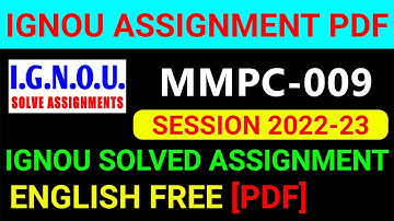 MMPC-009 Solved Assignment 2022-23 in English, MMPC 9 Solved Assignment 2023, MMPC 9 Assignment