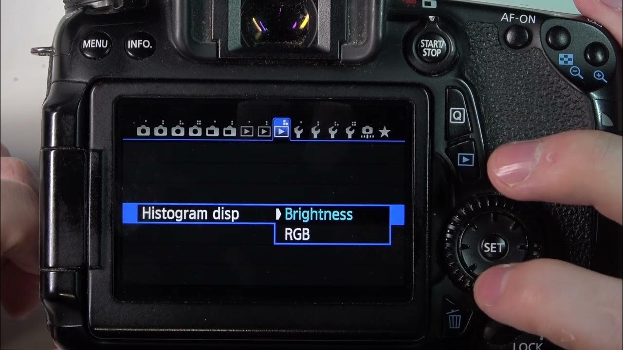 How To Change Histogram Display Settings On Canon 70D Camera YouTube
