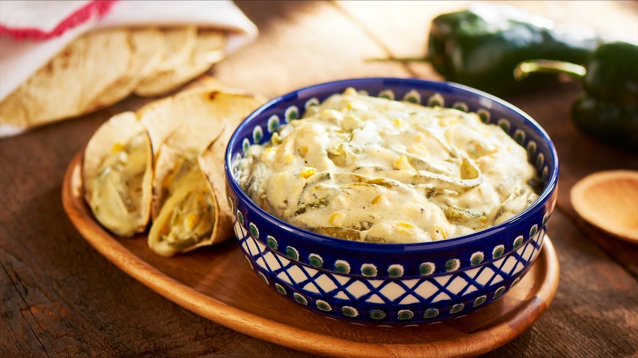 Rajas con Crema y Queso | ¡Una deliciosa receta con sabores y aromas que no  podrás resistir!