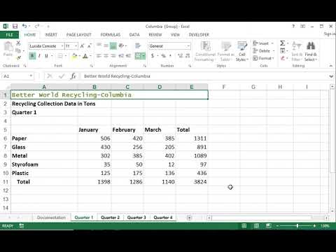 605 Formatting Worksheet Group in Excel - YouTube