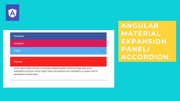 How to create Accordion using Angular Material ?